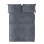 Funda Nórdica Naturals ELBA Gris oscuro Cama de 90 (150 x 220 cm)