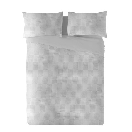 Funda Nórdica Naturals ELBA Gris claro Cama de 105 (180 x 220 cm)