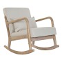 Fauteuil DKD Home Decor Beige Lin Bois d'hévéa (66 x 85 x 81 cm)