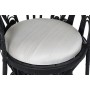 Chaise de jardin DKD Home Decor Noir Polyester Blanc Rotin (96 x 66 x 145 cm)