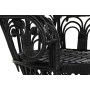 Silla de Jardín DKD Home Decor Negro Poliéster Blanco Ratán (96 x 66 x 145 cm)