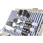 Panier DKD Home Decor osier Pique-nique Bleu Polyester Blanc (40 x 40 x 42 cm)