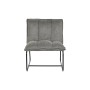 Fauteuil DKD Home Decor Noir Gris Métal Polyester (66 x 71 x 77 cm)