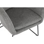 Fauteuil DKD Home Decor Noir Gris Métal Lin (63 x 64 x 70 cm)