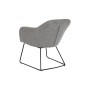 Fauteuil DKD Home Decor Noir Gris Métal Lin (63 x 64 x 70 cm)