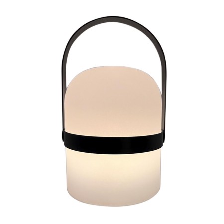 Lampe solaire DKD Home Decor Noir Métal Polyéthylène Blanc (13,5 x 13,5 x 24 cm)