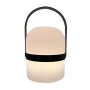 Lampe solaire DKD Home Decor Noir Métal Polyéthylène Blanc (13,5 x 13,5 x 24 cm)