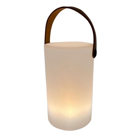 Lampe solaire DKD Home Decor Marron Polyéthylène Blanc Polyuréthane (11 x 11 x 20 cm)