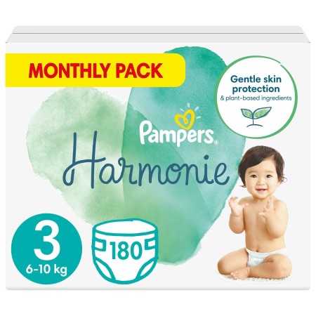 Couches jetables Pampers Unisexe 180 uds (Reconditionné A+)