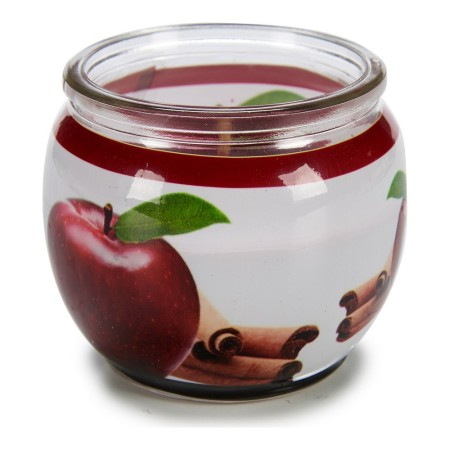 Bougie Parfumée Pomme verre Cire Verre Bordeaux