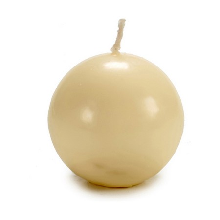 Bougie Ballon Crème Cire (7,5 x 7,5 x 7,5 cm)