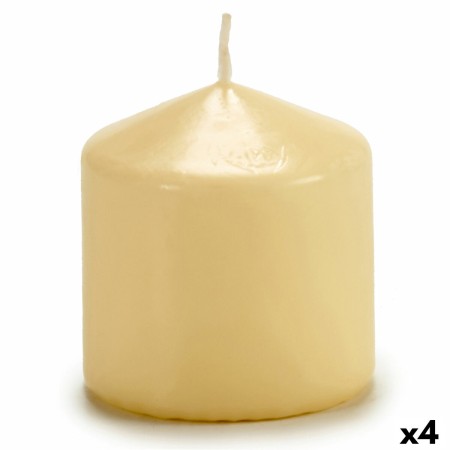 Bougie Crème Cire (7 x 7,8 x 7 cm) (4 Unités)