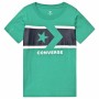 Camiseta de Manga Corta Infantil Converse Stripe Star Chevron Verde