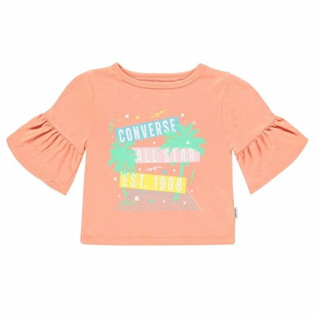 T shirt à manches courtes Enfant Converse Ruffle Saumon