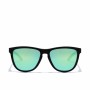 Lunettes de soleil polarisées Hawkers One Raw Carbon Fiber Noir Vert émeraude (Ø 55,7 mm)