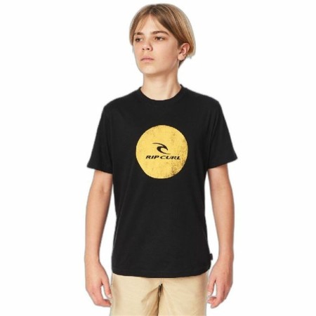 Camiseta de Manga Corta Rip Curl Corp Icon Negro