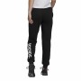 Pantalón Largo Deportivo Adidas French Terry Logo Mujer Negro