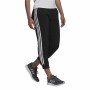 Pantalón Largo Deportivo Adidas Essentials Studio Lounge Cuffed 3 Stripes Mujer Negro