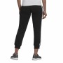 Pantalon de sport long Adidas Essentials Studio Lounge Cuffed 3 Stripes Femme Noir