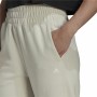 Pantalón Largo Deportivo Adidas Aeroready Studio Mujer Beige