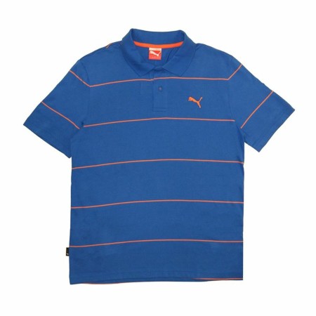 Polo de Manga Corta Hombre Puma Jacquard Azul