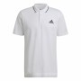 Polo de Manga Corta Hombre Adidas Aeroready Essentials Piqué Small Logo Blanco