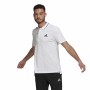 Polo à manches courtes homme Adidas Aeroready Essentials Piqué Small Logo Blanc