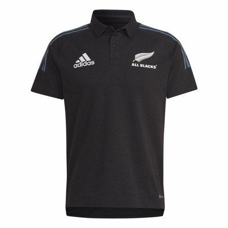 Polo de Manga Corta Hombre Adidas All Black Negro