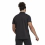 Polo de Manga Corta Hombre Adidas All Black Negro