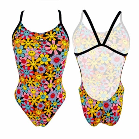 Maillot de bain femme Turbo Turbo Teen Fun-Daisies Noir