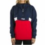 Sudadera con Capucha Mujer Fila Pavlina Rojo Azul oscuro