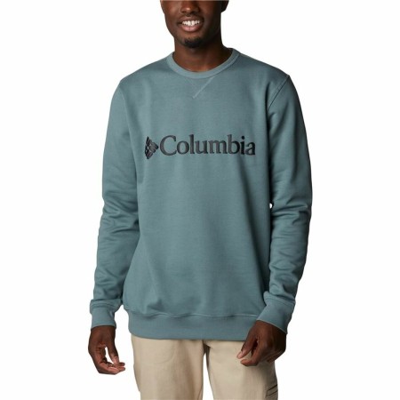Sudadera sin Capucha Hombre Columbia Logo Fleece Crew Azul