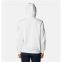Sudadera con Capucha Mujer Columbia Logo Blanco