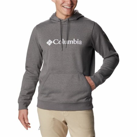Sudadera con Capucha Hombre Columbia CSC Basic Logo Gris oscuro