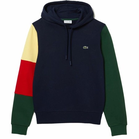 Sweat à capuche homme Lacoste Colorblock Blue marine