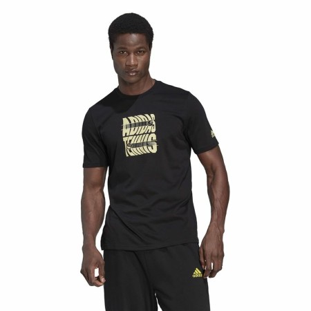 Camiseta de Manga Corta Hombre Adidas WMB In Graphic Negro