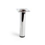 Pieds Rei 401g Chrome Cylindrique Argenté Acier Moderne (Ø 3 x 15 cm)