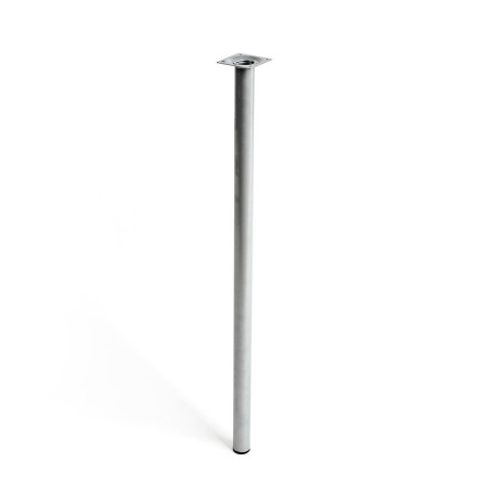 Pieds Rei 401g Mat Chrome Cylindrique Argenté Acier Moderne (Ø 3 x 70 cm)