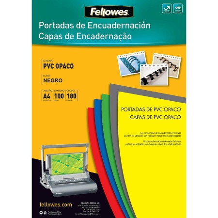 Cubierta Fellowes 100 Unidades Encuadernación Negro A4