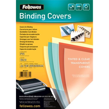 Couverture Fellowes 100 Unités reliure Bleu A4