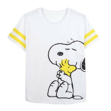 Camiseta de Manga Corta Mujer Snoopy (Talla XS) (Reacondicionado A+)