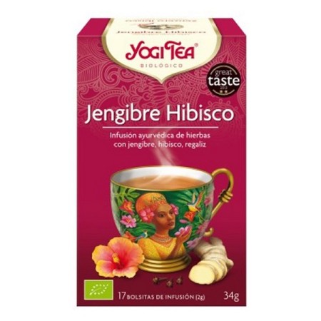 Infusion Yogi Tea Gingembre Hibiscus (17 x 2 g)