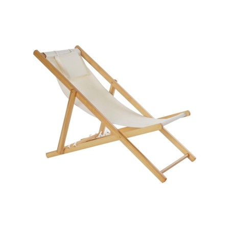 Chaise longue DKD Home Decor Beige Naturel Polyester MDF (57,5 x 113 x 77 cm)