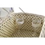 Panier DKD Home Decor osier Pique-nique Beige Polyester Blanc (44 x 28 x 19 cm)