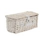 Panier DKD Home Decor osier Pique-nique Beige Polyester Blanc (44 x 28 x 19 cm)