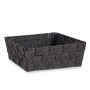 Panier Tressée Noir Tissu 2,4 L (20 x 8 x 24 cm) (24 Unités)