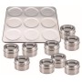 Set de Especieros Magnéticos Masterpro Acero Inoxidable Plateado 23 x 23 x 5 cm (10 pcs)