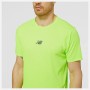 Maillot de Corps de Sport à Manches Coupe New Balance Vert citron