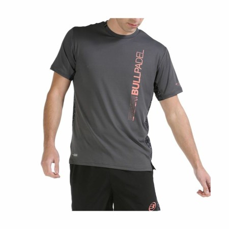 Camiseta Deportiva de Manga Corta Bullpadel Mixta Pádel Gris oscuro