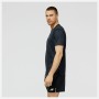 Camiseta Deportiva de Manga Corta New Balance Impact Run AT N-Vent Negro